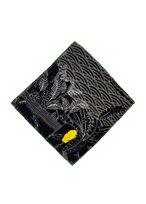Black with full print and embroidery